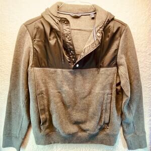 Nautica Hoodie Grey/Black Pull String/Buttons Men’s Large